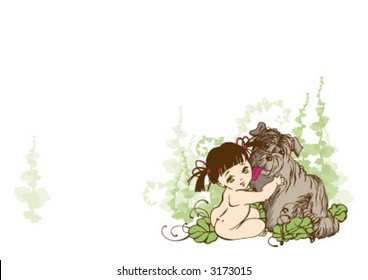 Baby With Dog