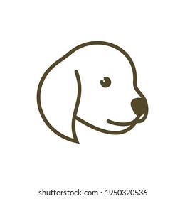 Baby dog logo design vector illustration, Creative Dog logo design concept template, symbols icons
