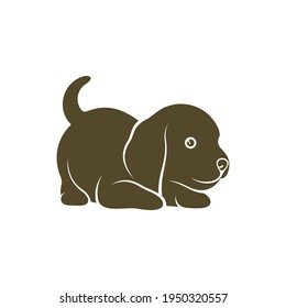 Baby dog logo design vector illustration, Creative Dog logo design concept template, symbols icons