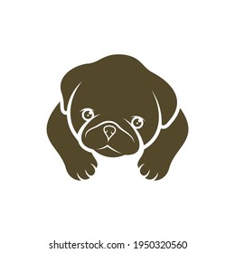 Baby dog logo design vector illustration, Creative Dog logo design concept template, symbols icons
