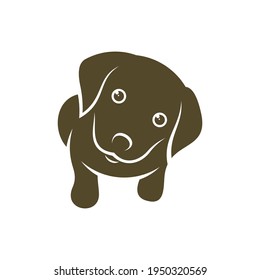 Baby dog logo design vector illustration, Creative Dog logo design concept template, symbols icons
