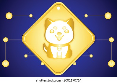 Baby doge coin crypto, doge coins, shiba inu (SHIB), crypto currency background for web, banner, sign, symbol, etc. vector eps10