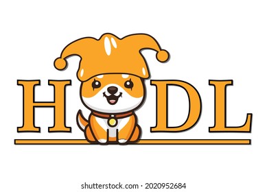 Baby doge coin crypto currency, dogecoin hodler, for web, banner, poster, etc. vector eps10