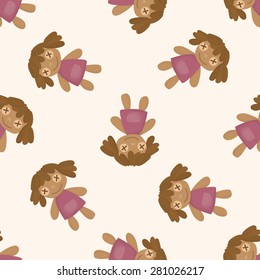 baby doll , cartoon seamless pattern background