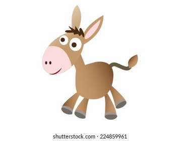 Baby Donkey Cartoon  Illustration