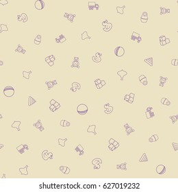 Baby doodle background. Kids toys freehand drawings doodle seamless pattern. Hand drawn baby doodle background. Baby doodle background Vector Illustration. Baby doodles background. Babies backgrounds.