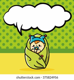 Baby doodle, speech bubble