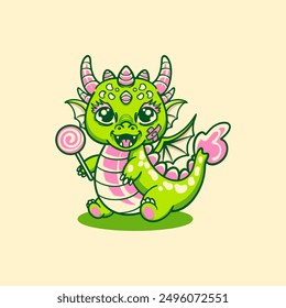 Baby dragon holding candy for you merchandise