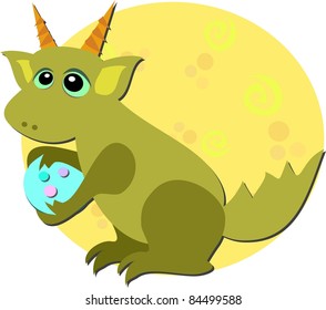 Baby Dragon Loves Eggs