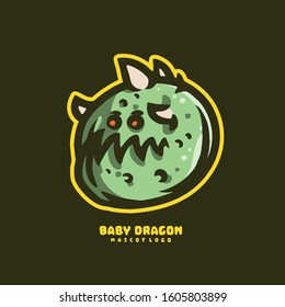 baby dragon mascot logo template