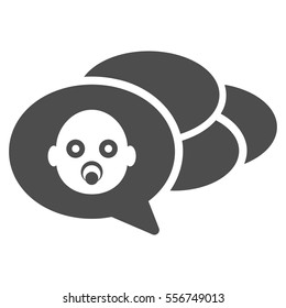 Baby Dreams vector icon. Flat gray symbol. Pictogram is isolated on a white background. Designed for web and software interfaces.