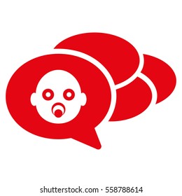 Baby Dreams vector icon. Flat red symbol. Pictogram is isolated on a white background. Designed for web and software interfaces.