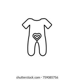 baby dress icon on white background