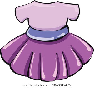 Baby dress, illustration, vector on white background.