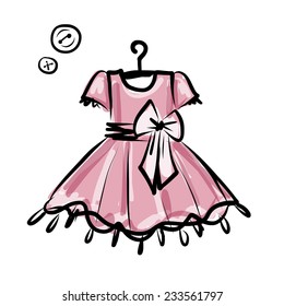 Baby dress on hangers for your design