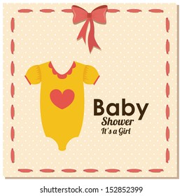 baby dress over dotted background vector illustration 