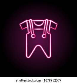 Baby dresses neon icon. Simple thin line, outline vector of maternity icons for ui and ux, website or mobile application