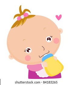  Baby drinking bottle