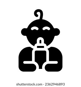 ilustración de icono sólido de bebebebebebebebedor vectorial