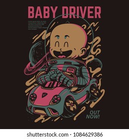 Baby Driver Illustration