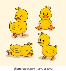Baby Duck Cartoon Animals Set Collections