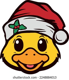 Baby Duck Christmas Santa Hat 
