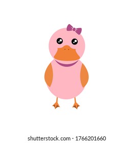 Baby duck female abstract vector