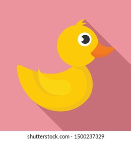 Baby duck icon. Flat illustration of baby duck vector icon for web design