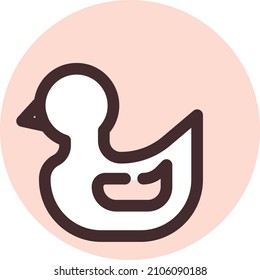 Baby duck, illustration, vector on a white background.