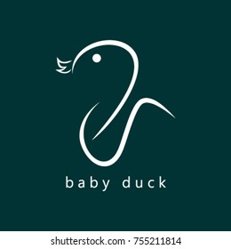 Baby duck logo design template