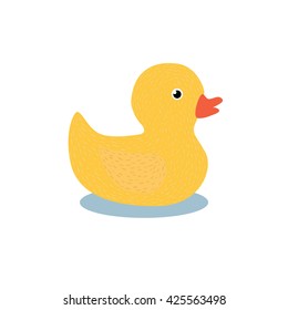 baby duck. Duck. Single flat icon on white background. Vector illustration.