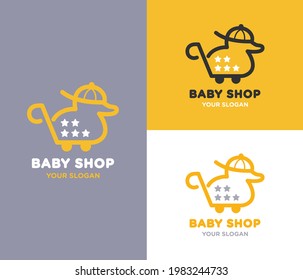 Baby Duck Store  Name cute Logo 