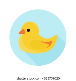 Baby duck toy color icon. Flat design for web and mobile