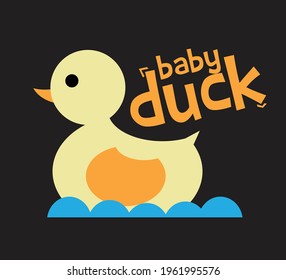 baby duck vector, suitable for icons and t-shirts