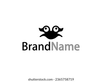 cabeza de la rana con el logotipo de los patos de bebé