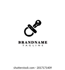 baby dummy cartoon logo icon modern vector illustration