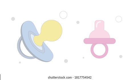 icono plano de bebé bobo con sombra larga. ilustración plana del vector del bebé sobre fondo blanco