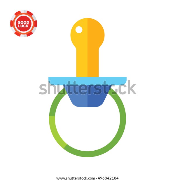Baby Dummy Icon Stock Vector (Royalty Free) 496842184