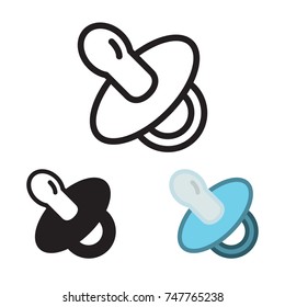 Baby dummy or pacifier icon. Vector