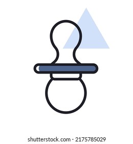 Icono de vector aislado de bobo de bebé. Símbolo gráfico para niños y recién nacidos sitio web y diseño de aplicaciones, logotipo, aplicación, interfaz de usuario