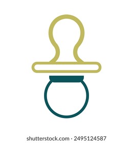 Icono de Vector aislado de pezón bebé. Símbolo gráfico para niños y bebés recién nacidos Sitio web y App diseño, logotipo, App, UI