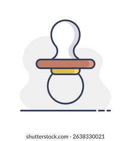 Baby dummy teat isolated vector icon. Graph symbol for children and newborn babies web site and apps design, logo, app, UI
