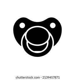 Icono de glifo vector de teat bobo bebé. Símbolo gráfico para niños y recién nacidos sitio web y diseño de aplicaciones, logotipo, aplicación, interfaz de usuario
