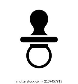 Icono de glifo vector de teat bobo bebé. Símbolo gráfico para niños y recién nacidos sitio web y diseño de aplicaciones, logotipo, aplicación, interfaz de usuario