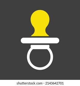 Icono de glifo vector de teat bobo bebé. Símbolo gráfico para niños y recién nacidos sitio web y diseño de aplicaciones, logotipo, aplicación, interfaz de usuario