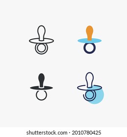 baby dummy teat vector icon sucking titty