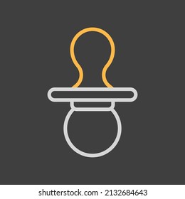 Icono del vector del teat del bebé. Símbolo gráfico para niños y recién nacidos sitio web y diseño de aplicaciones, logotipo, aplicación, interfaz de usuario