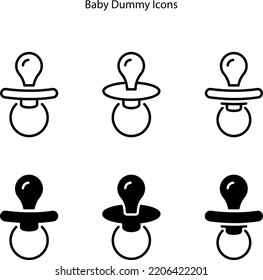 Icono del vector del teat del maniquí del bebé aislado en fondo blanco. Símbolo gráfico para niños y recién nacidos sitio web y diseño de aplicaciones, logotipo, aplicación, interfaz de usuario