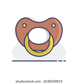 Baby dummy teat vector isolated icon. Graph symbol for children and newborn babies web site and apps design, logo, app, UI