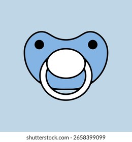 Baby-Dummy-Zitzenvektor einzeln Symbol. Graph-Symbol für Kinder und Neugeborene Babys Website und Apps Design, Logo, App, UI